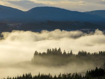 Glen Gary - cloud overhanging the forest