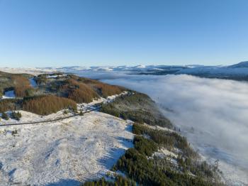 An inversion cloud over Glen Gary, Near Loch Ness