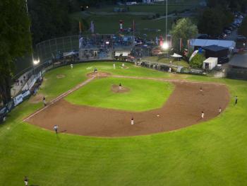 The first year of floodlights at Attnang Athletics
