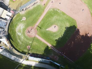 A nadir view of the infield at Attnang