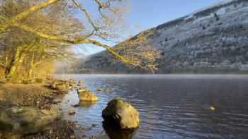 Loch Oich, looking towards Fort Augustus at Sunset in winter