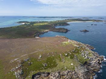 The Island of St Martins, Scilly Isles looking West from the East End