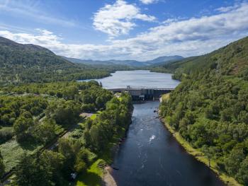 Tor Achilty Dam and Power Station, Loch Achonachie on the River Conon, Ross-shire