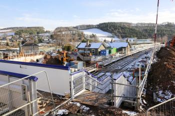 Stow Station with contruction of the station well advanced on 4th Feb 2015