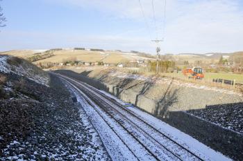 Stow Station looking north and looking like an operational railway...