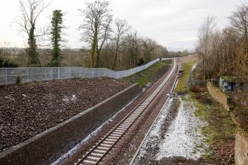 Looking north from Gorebridge station