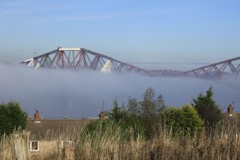 Edinburgh Forth Bridges in Fog 09-11-09