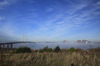 Edinburgh Forth Bridges in Fog 09-11-09