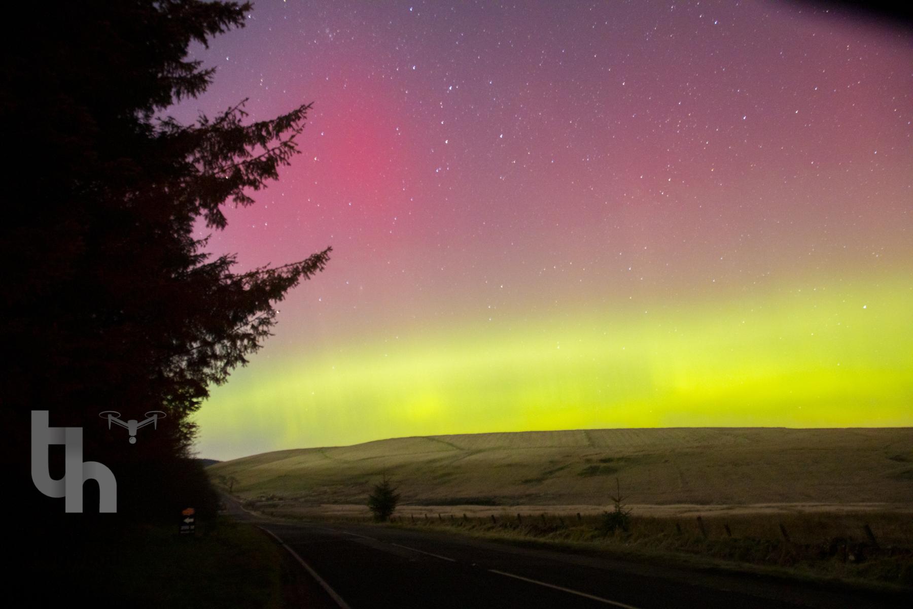 The Aurora Borealis at Knockhill, Fife The Aurora Borealis